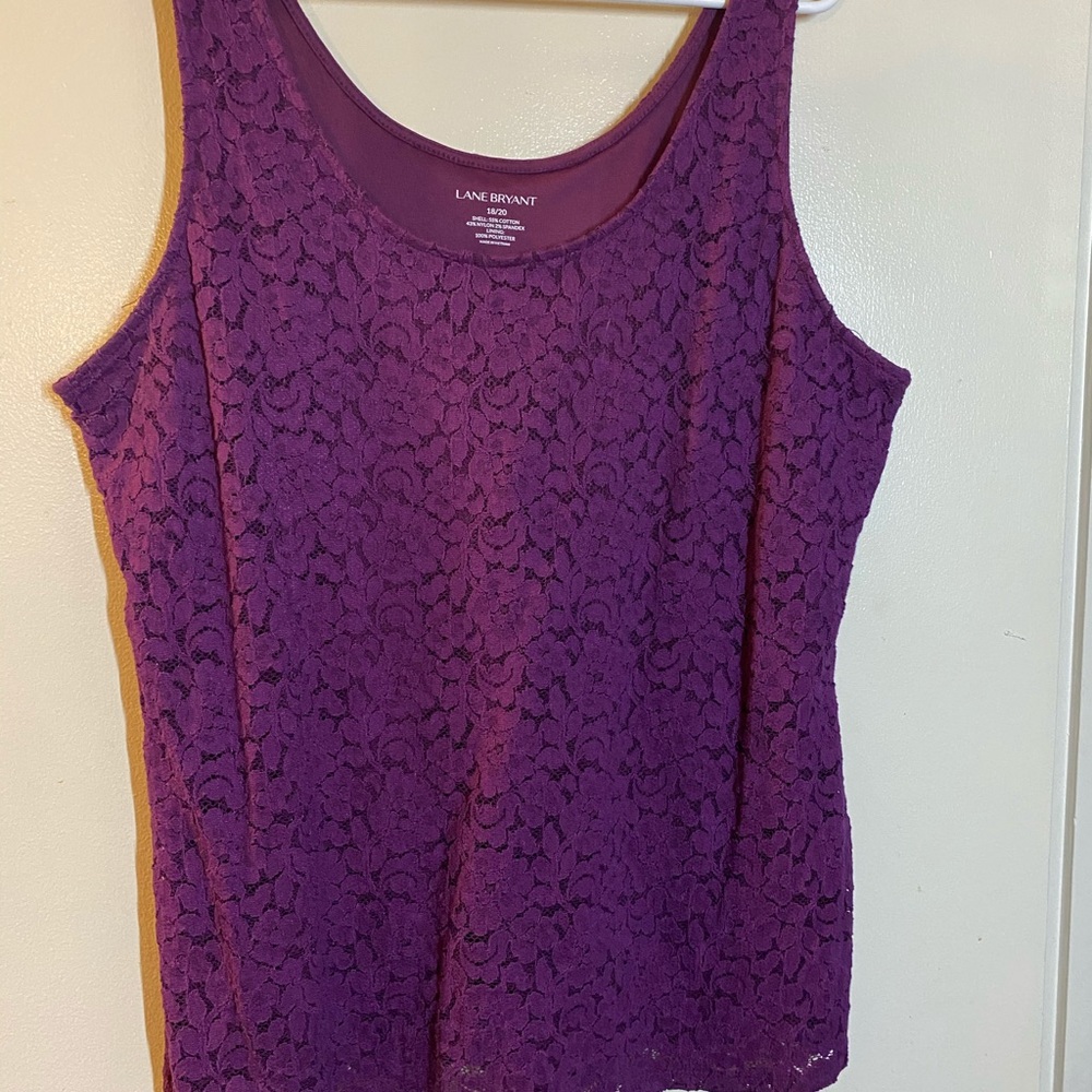Lane Bryant Lace Lined Tank